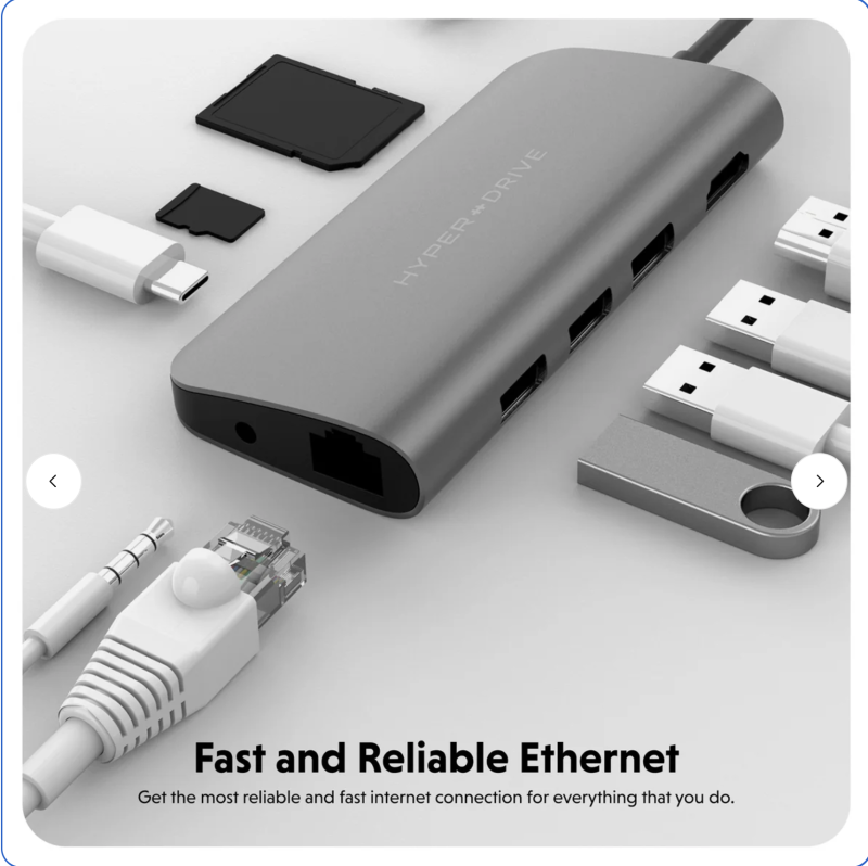 Hyper - 9-Port Universal USB-C Hub - Docking Station HD30F-Gray - Image 10